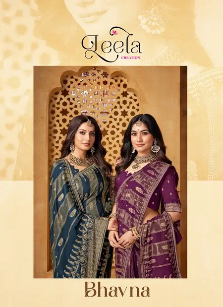 Bhavna By Leela Viscose With Jacuard Party Wear Saree Wholesale Market In Surat